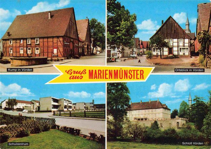 Marienmuenster Kump im Voerden Ortsblick in Voerden Schulzentrum Schloss Voerden