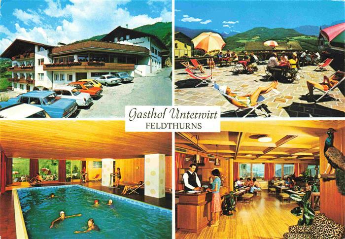 Feldthurns Gasthof Unterwirt Sonnenterrasse Hallenbad Restaurant