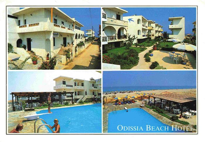 Rethymnon Rethimnon Crete Greece Hotel Odissa Swimming Pool Strand