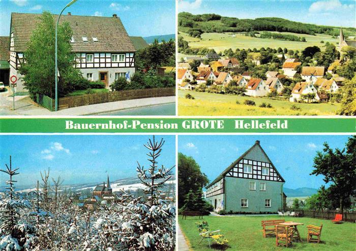 Hellefeld Bauernhof Pension Grote Garten im Sommer und im Winter