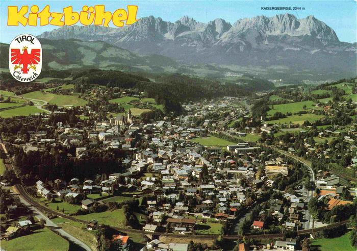 Kitzbuehel Tirol AT Panorama Wintersportplatz Kaisergebirge Sommerfrische