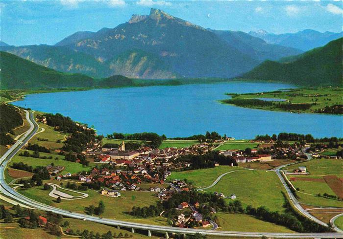Mondsee Salzkammergut AT Panorama Ferien- und Badeort Die Perle des Salzkammergu