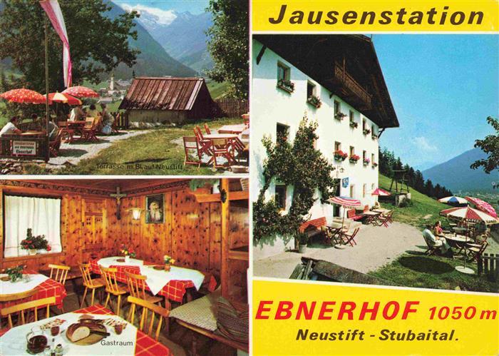 Neustift Stubaital Tirol AT Jausenstation Ebnerhof Gastraum Terrasse