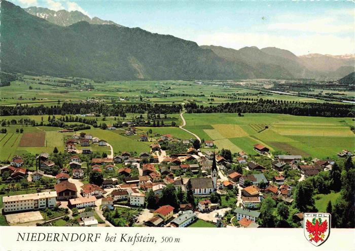 Niederndorf Kufstein Panorama Erholungsort mit Kaisergebirge Sommerfrische