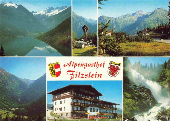 Hochkrimml Krimml Pinzgau AT Alpengasthof Filzstein Panorama Wildgerlostal mit S