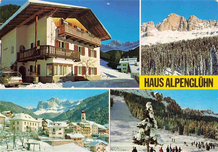 Welschnofen Suedtirol IT Gaestehaus Pension Haus Alpengruen Ortsansicht mit Kirc