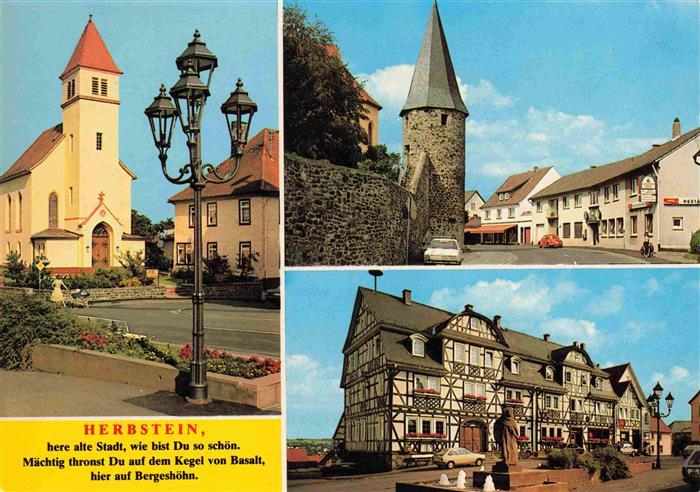 Herbstein Kirche Turm Stadtmauer Fachwerkhaus