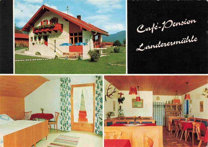 Lenggries Café Pension Landerermuehle Gastraum Fremdenzimmer