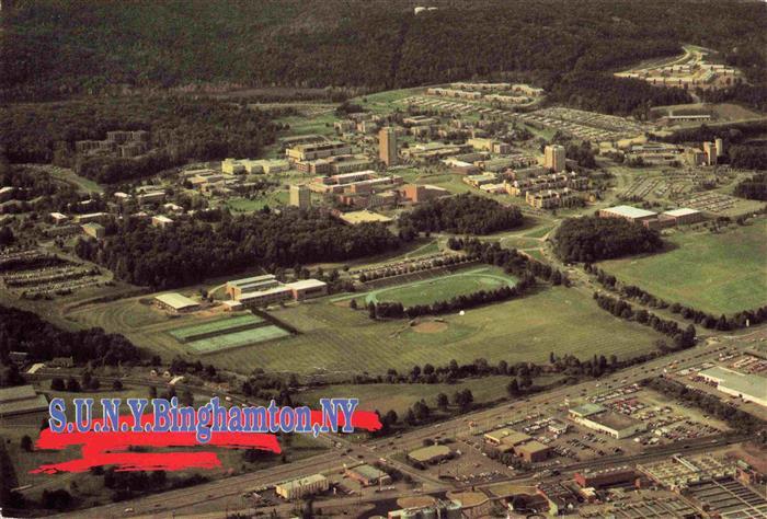 Binghamton State University of New York aerial view