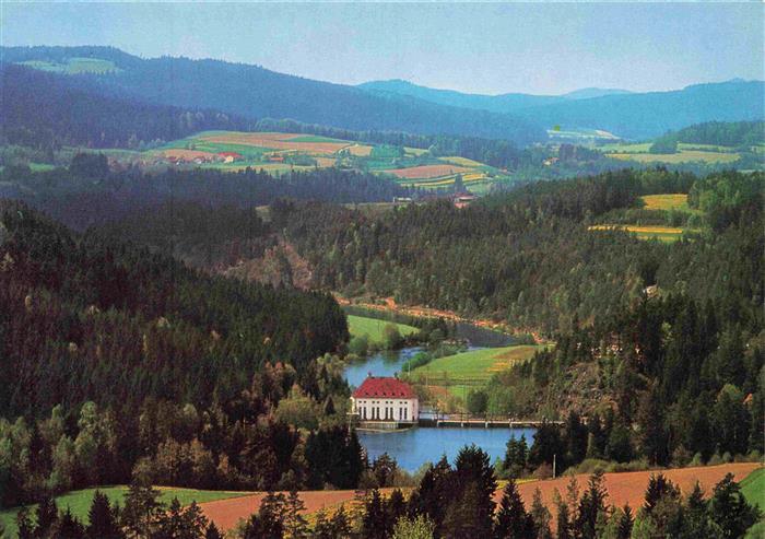 Hoellensteinsee Viechtach Panorama mit Kraftwerk