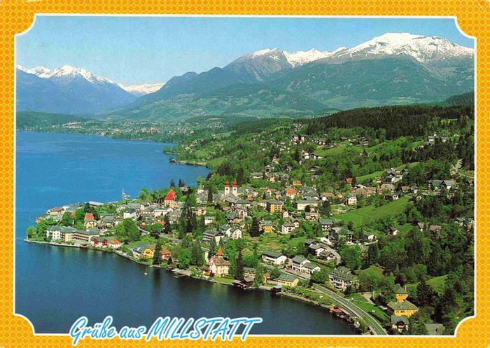 Millstatt Millstaettersee Kaernten AT Fliegeraufnahme