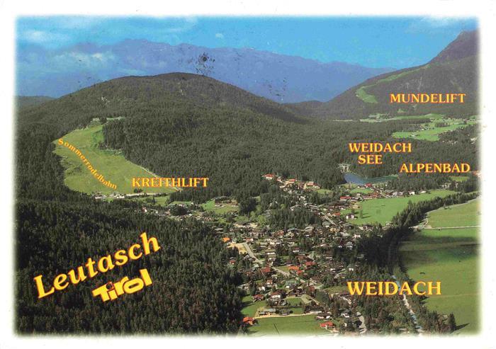 Leutasch Tirol AT Panorama Sommer- und Wintererholungsgebiet