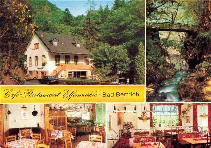 Bad Bertrich Rheinland-Pfalz Café Restaurant Elfenmuehle Waldpartie Bach