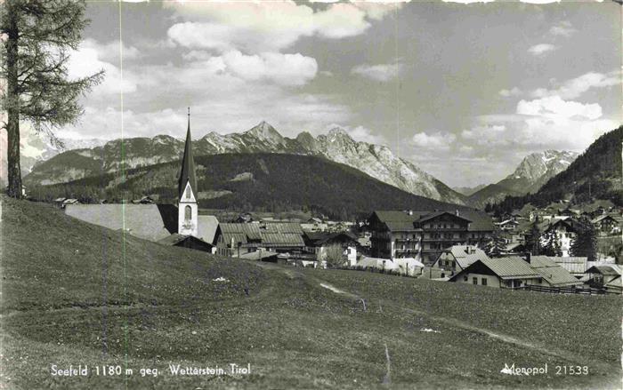Seefeld Tirol Panorama mit Wetterstein