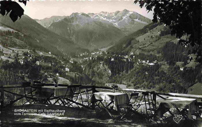 Badgastein BAD GASTEIN Pinzgau Pongau AT mit Radhausberg Blick vom Terrassen Caf