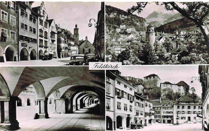 Feldkirch Vorarlberg AT Hauptstrasse Arkaden Schloss Marktplatz