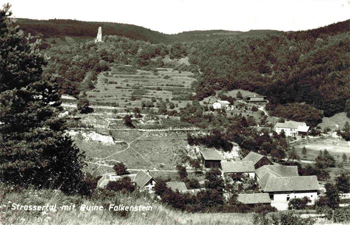 Strassertal Strasserthal Waldviertel Niederoesterreich AT mit Ruine Falkenstein