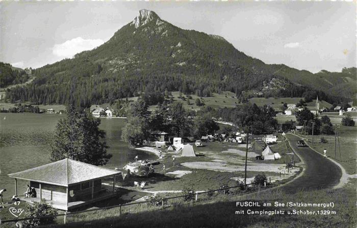 Fuschl See Salzkammergut AT mit Campingplatz un Schober