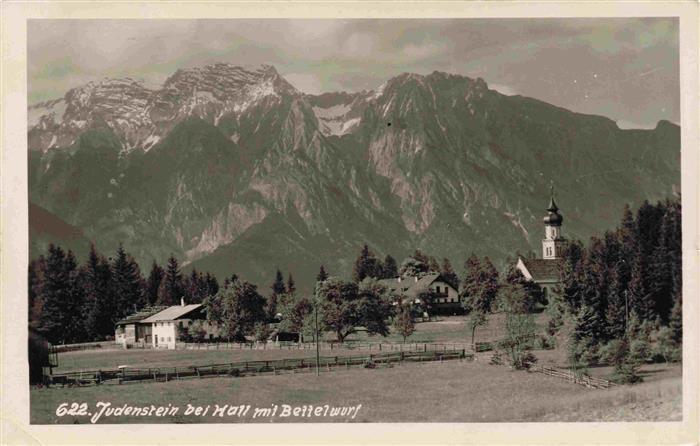 Judenstein Rinn Innsbruck Tirol AT mit Bettelwurf und Kirche