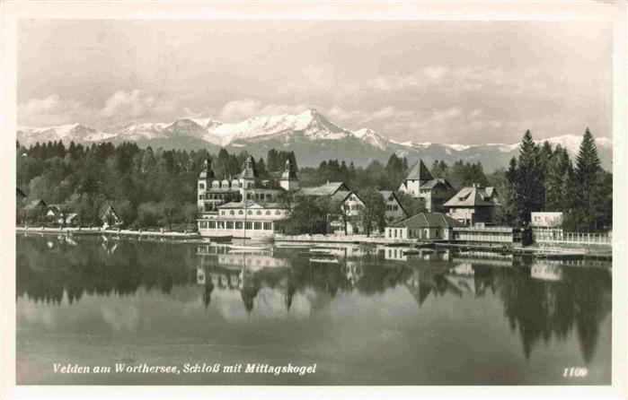 Velden Woerthersee AT Schloss mit Mittagskogel