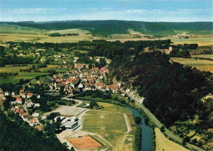 Helmarshausen am Reinhardswald Fliegeraufnahme