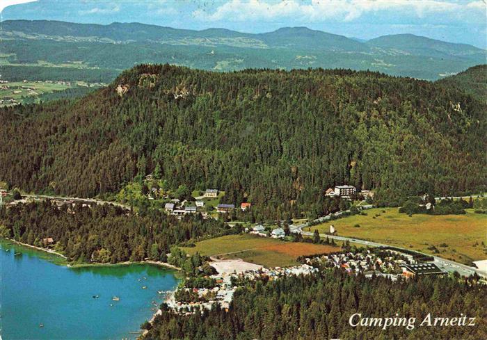 Arneitz Faakersee Kaernten AT am Fakir See Fliegeraufnahme