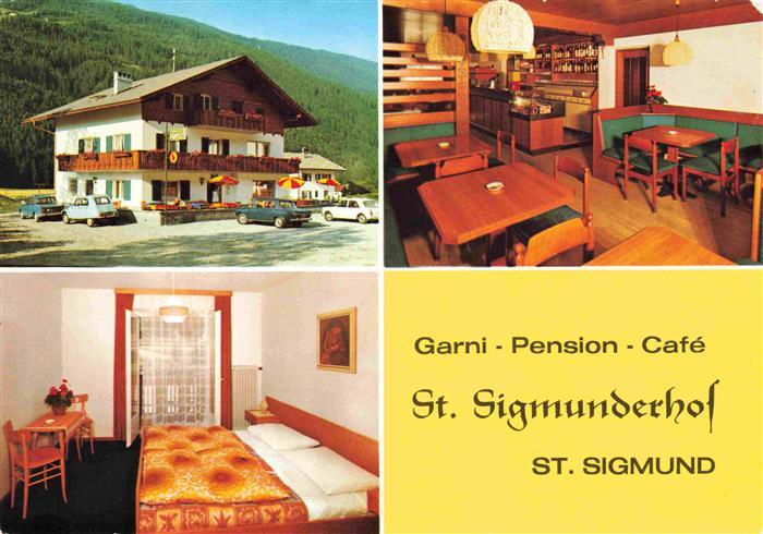 St Sigmund Pustertal Garni Pension Cafe St Sigmunderhof Gastraum Zimmer
