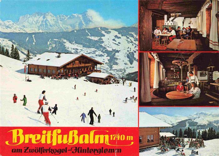 Saalbach -Hinterglemm AT Breitfussalm am Zwoelferkogel Gastraeume Sonnenterrasse