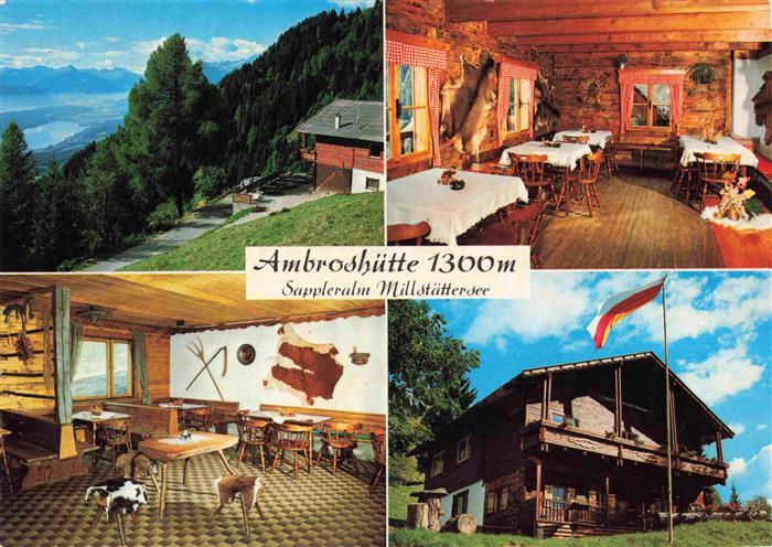 Millstatt Millstaettersee Kaernten AT Ambroshuette Sappleralm Gastraeume
