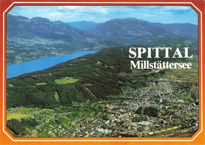 Spittal Drau Kaernten AT Fliegeraufnahme mit Millstaettersee