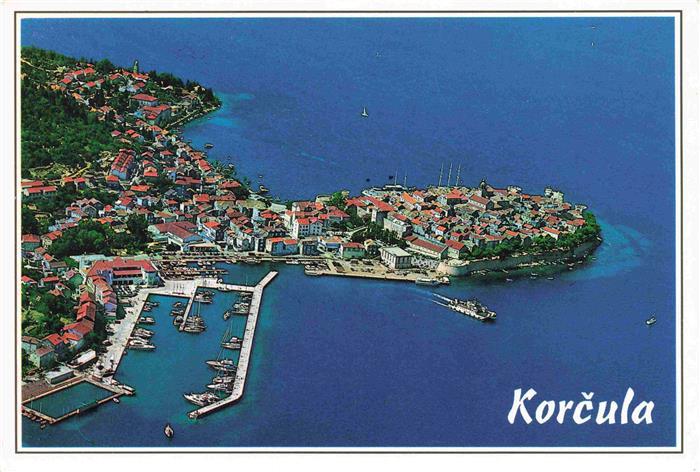 Korcula Curzola Croatia Fliegeraufnahme