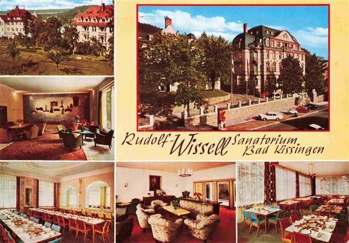 BAD KIssINGEN Rudolf Wissell Sanatorium Gastraeume Foyer Aufenthaltsraum