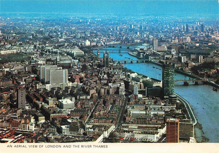 LONDON UK and the River Thames Fliegeraufnahme