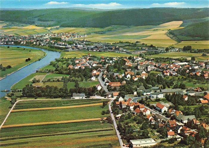 Lippoldsberg Fliegeraufnahme Weserpartie