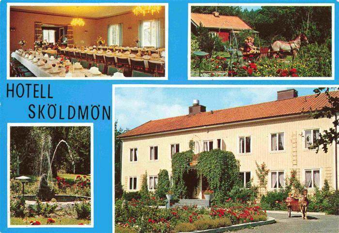 Lidkoeping Sweden Hotell Skoeldmoen Speisesaal Pferdekutsche Park