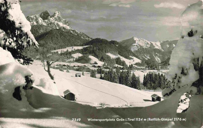 Graen Tannheimertal Tirol AT mit Rotflueh Simpel