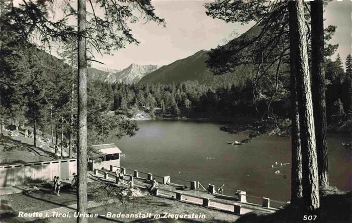 Reutte Tirol AT Urisee Badeanstalt mit Ziegelstein