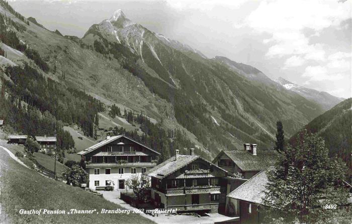 Brandberg 1092m Zillertal Tirol AT Gasthof Pension Thanner