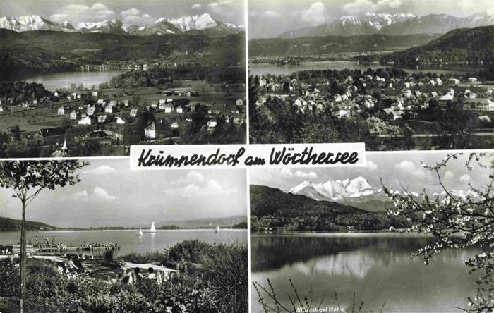 Krumpendorf Woerthersee AT Panorama Seepartien