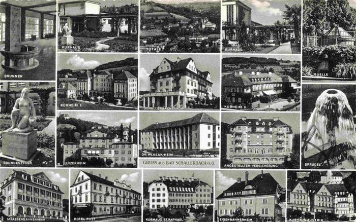 Bad Schallerbach Oberoesterreich AT Kurhaus Brunnen Teilansichten