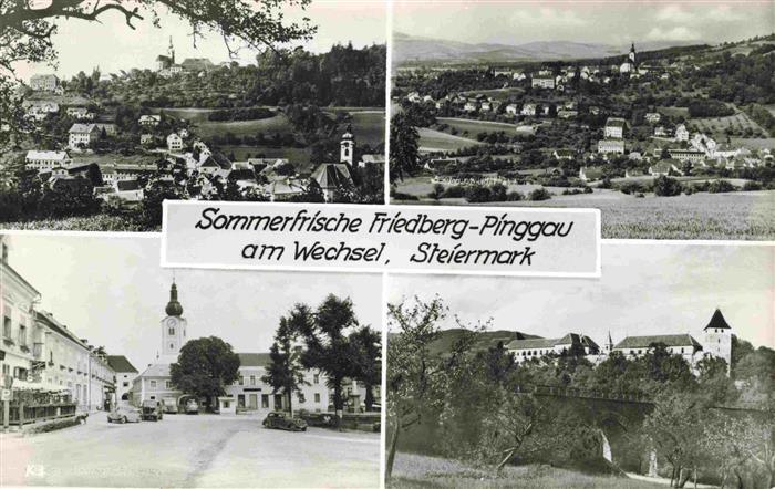Friedberg Steiermark AT Panorama Pinggau am Wechsel Schloss