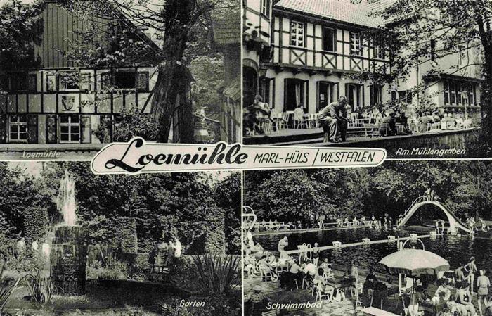 Huels Marl Recklinghausen NRW Loemuehle Am Muehlengraben Garten Schwimmbad