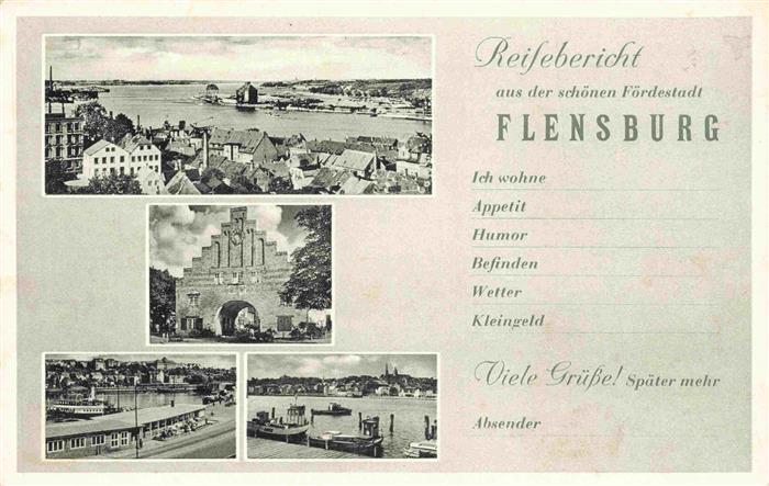 FLENSBURG  Schleswig-Holstein Panorama Foerde Stadttor