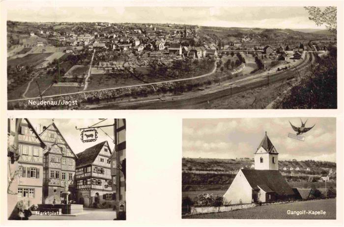 Neudenau Jagst Heilbronn BW Panorama Marktplatz Gangolf Kapelle