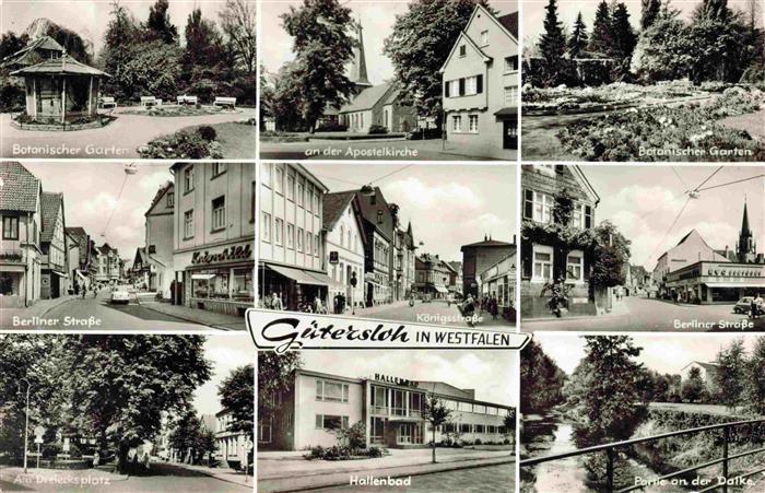 GueTERSLOH NRW Botanischer Garten Apostelkirche Berliner Strasse Koenigsstrasse