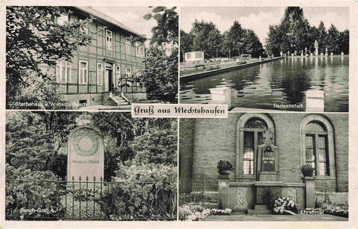 Mechtshausen Seesen Niedersachsen Wilhelm Busch Sterbehaus Badeanstalt Busch Gra