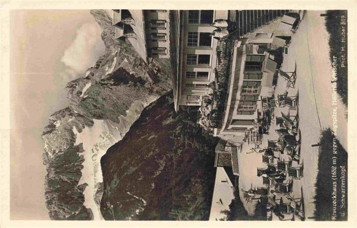 KREUZECKHAUS 1652m Garmisch-Partenkirchen mit Zugspitze Hoellentalgletscher und