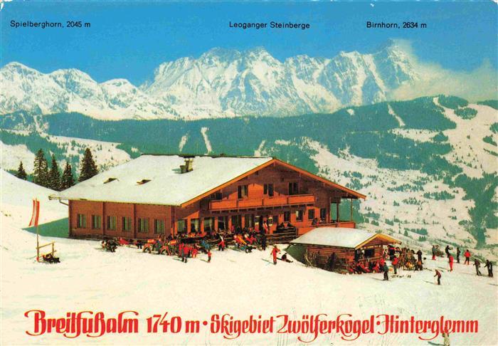 Saalbach -Hinterglemm AT Breifussalm Skigebiet Zwoelferkogel