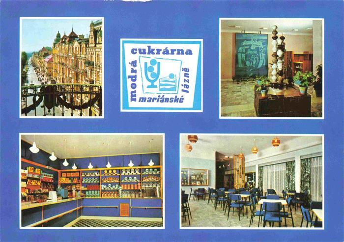 MARIANSKE LAZNE Marienbad CZ Modra cukra rna a prodejna cukrovinek Potravin np u