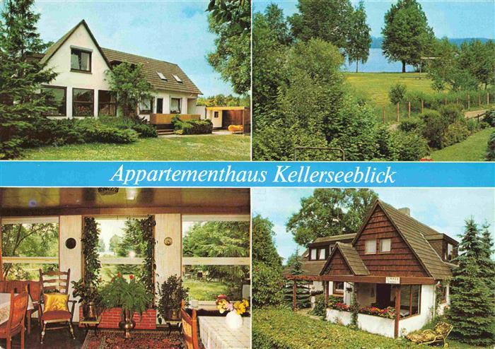 Malente-Gremsmuehlen Appartementhaus Kellerseeblick Gastraum Park Terrasse